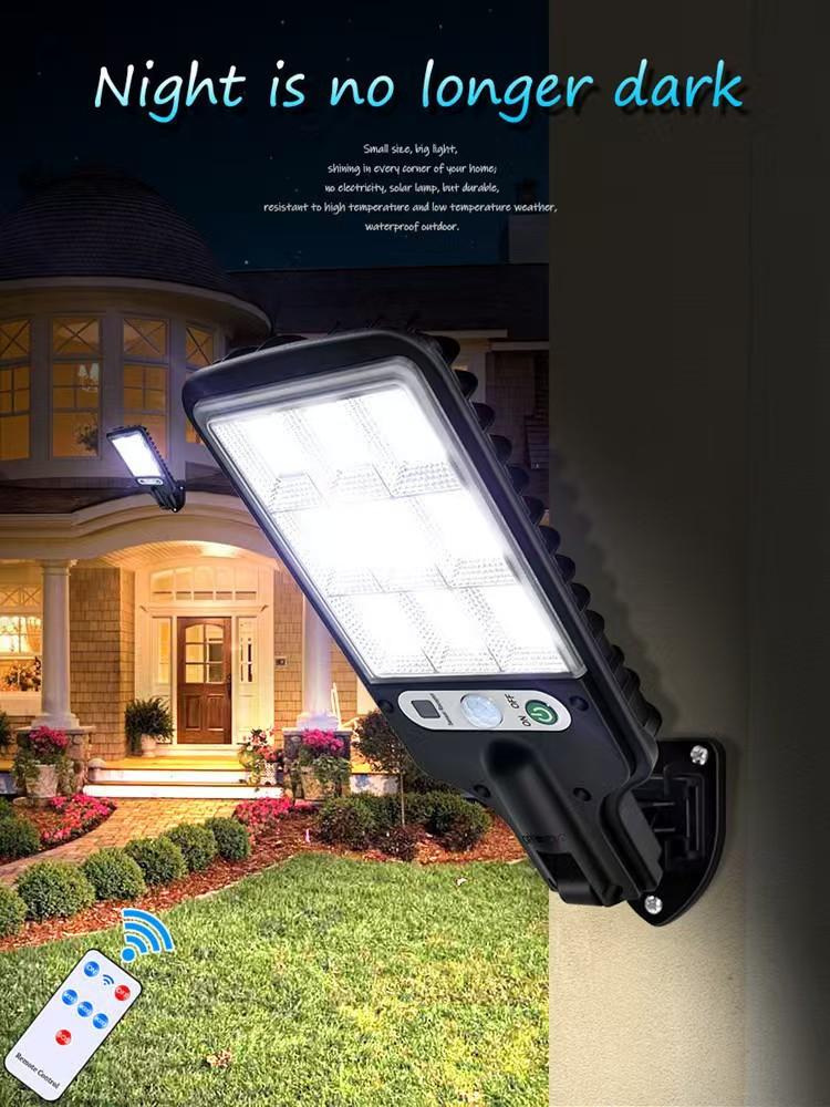 Solar-powered lighting outdoor garden lamp, motion-sensing road lamp, household integrated wall lamp, rechargeable lamp, street lamp