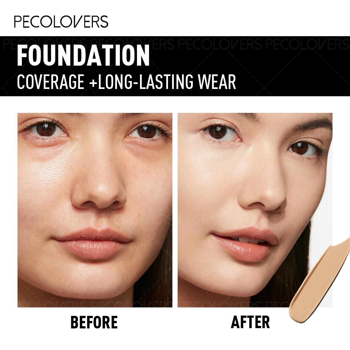 Full Coverage Liquid Foundation Matte Effective Long Lasting Concealer Waterproof Sweat-resistant Makeup  Cosmetics Base Makeup Matte Makeup Finish