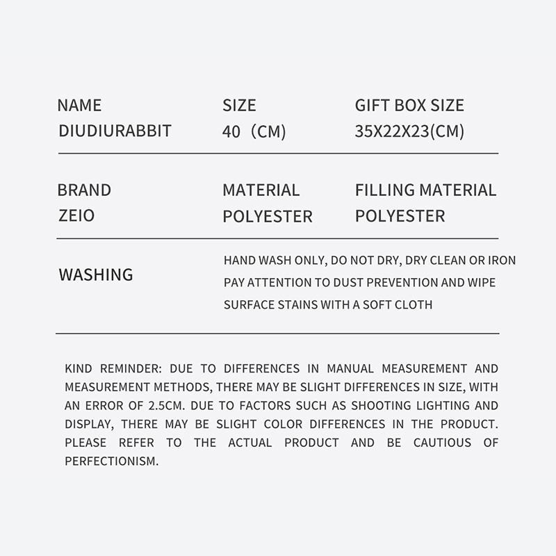 【ZEIO TOYS】Christmas gift-giving Cool drop drop rabbit plush toy doll Cute rabbitdoll comfort doll Holiday gift companion Valentine's Day giftBunny Funny ear Perfect for a Gift (Brown)