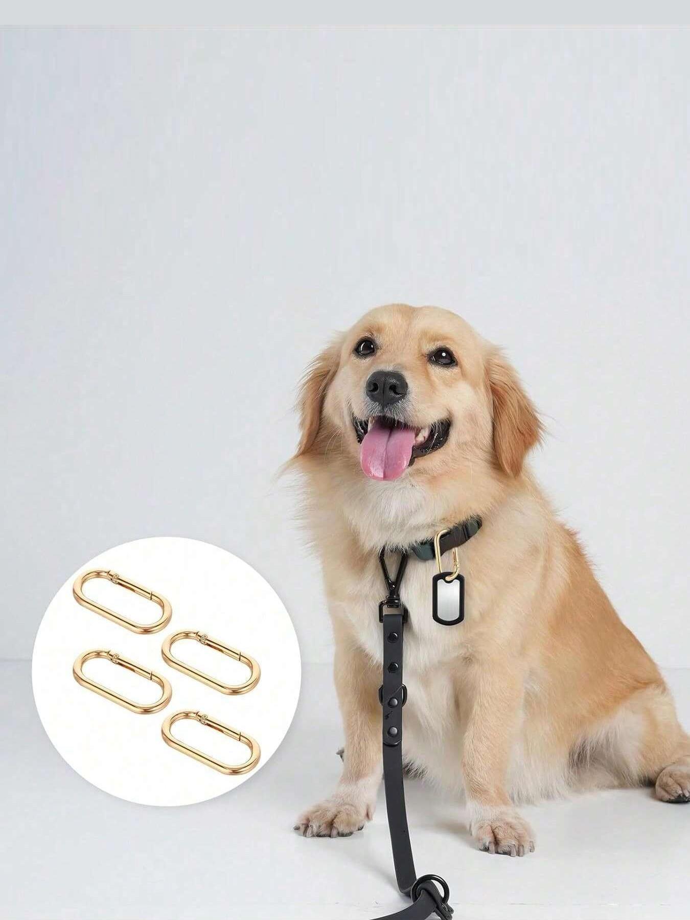 5 Pcs Oval Carabiner Snap Clip, Metal Spring Key Ring, Trigger Snap O Ring Hooks Clip Spring Keyring Buckle Heavy Oval Dog Tag Clips For Bags Purse Keychain Replacement Hanging Bag Buckle