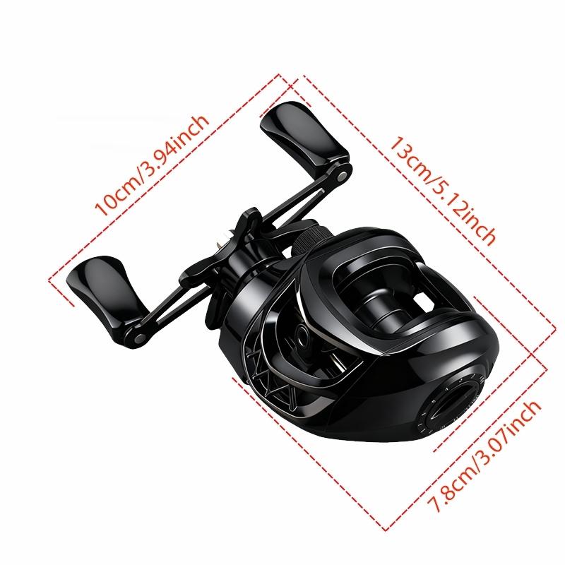 Beginner Water Drop Reel, 7.2:1 High Gear Ratio, 22 Lbs Max Brake Force, Low Profile Design, 12-Level Magnetic Brake System, Metal Line Cup/handle, Ideal for Lure Fishing