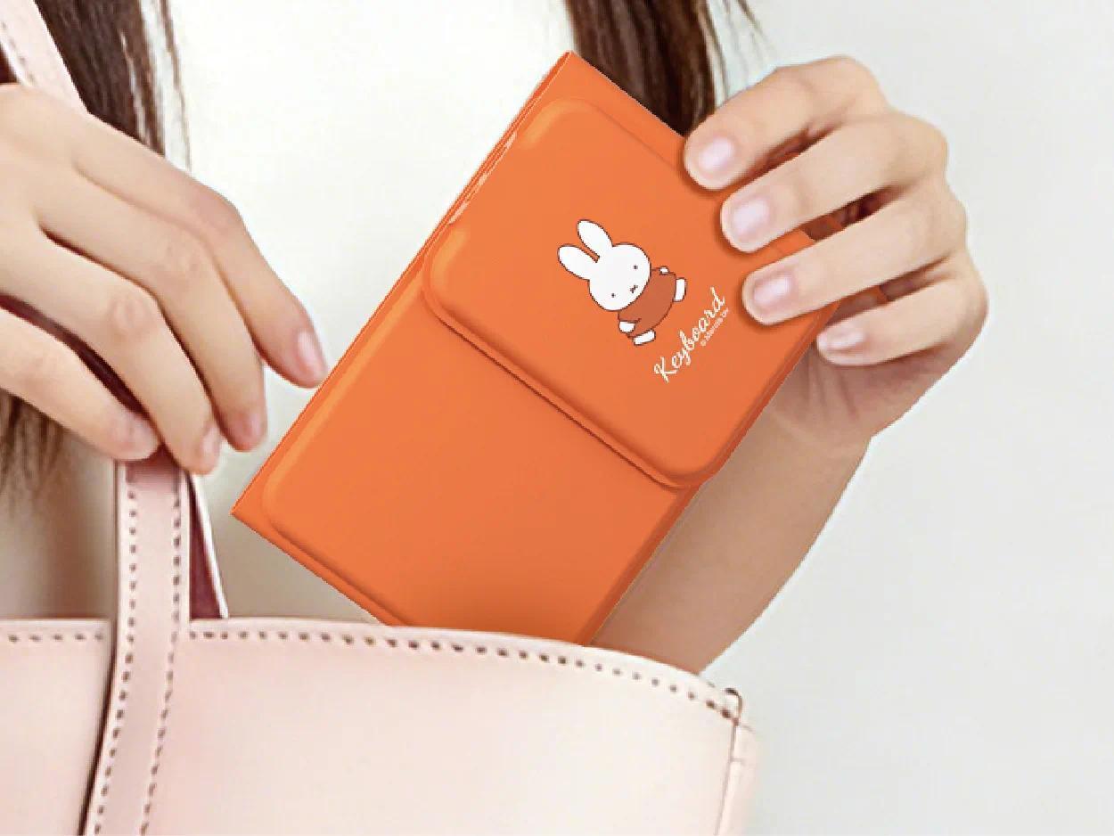 kawaii Miffy Foldable Wireless Bluetooth Keyboard for Connecting