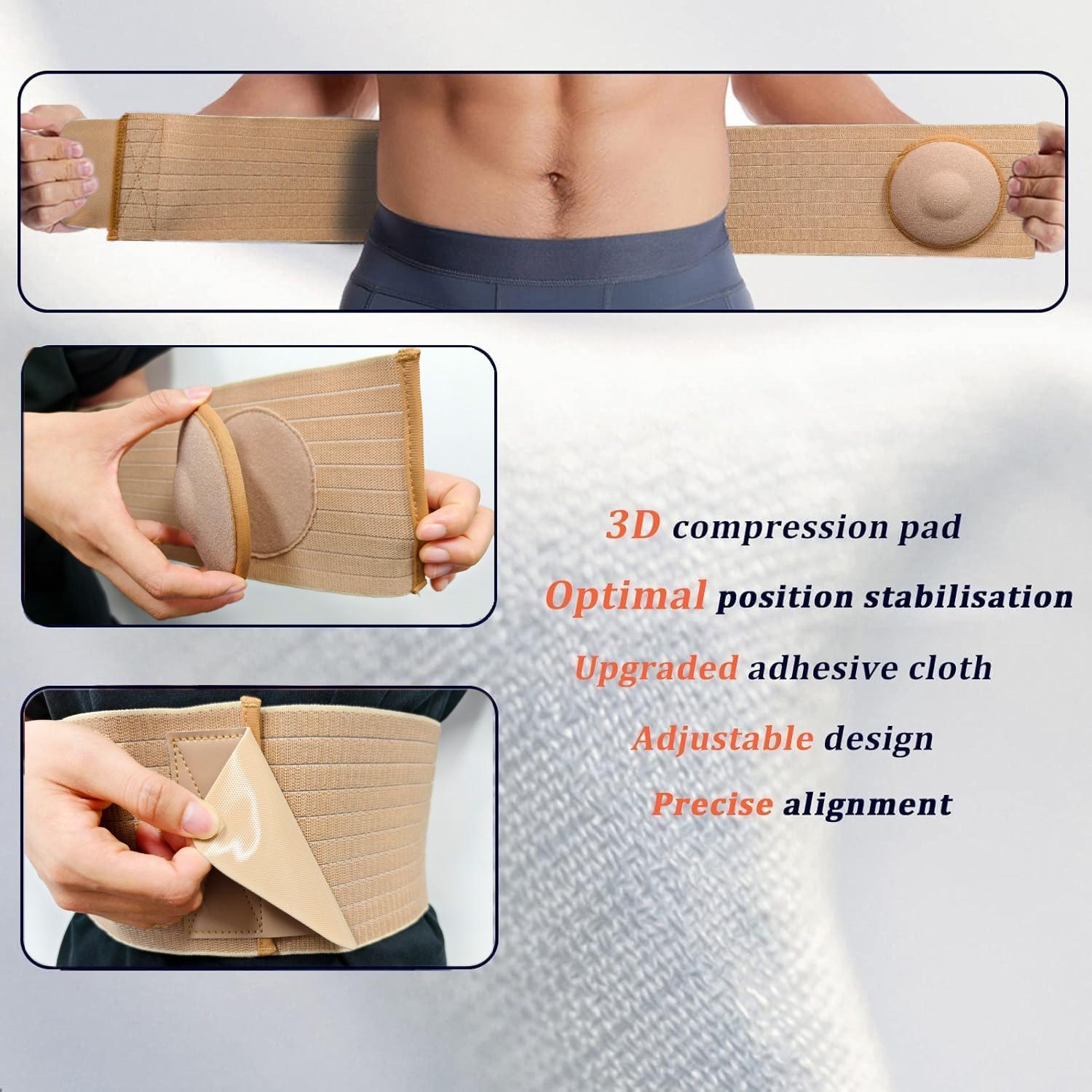 Umbilical Hernia Belt Brace, Abdominal Support Binder for Belly Button Navel Hernia, Comfortable & Effective Relief Solution