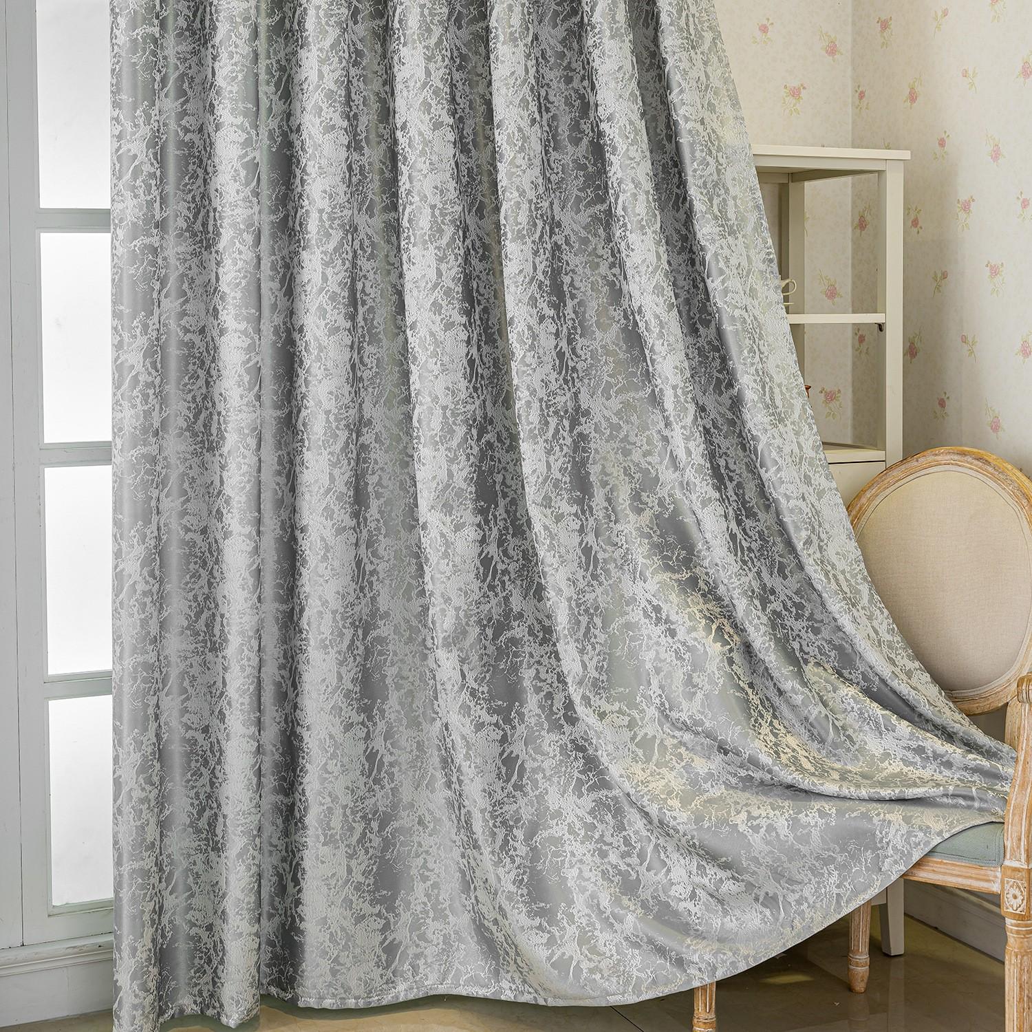 Tree Bark Pattern Jacquard Curtain, Modern Minimalist Blackout Curtain, Style, Single Piece Curtains