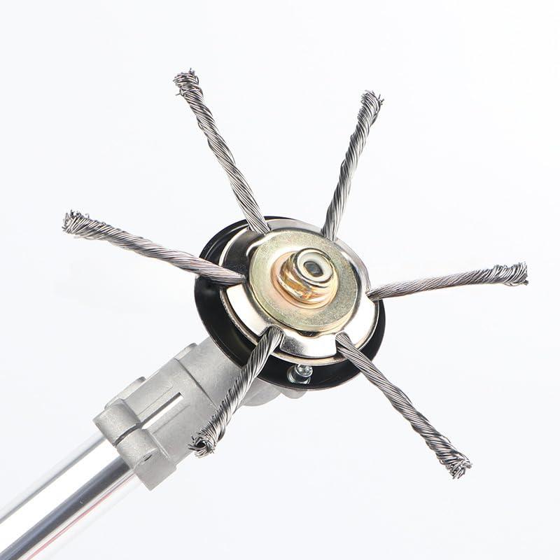 6-Inch Steel Wire Weed Brush Trimmer Head – Ideal for Removing Moss, Grass, and Rust from Pavement, Stone Joints, and Driveways