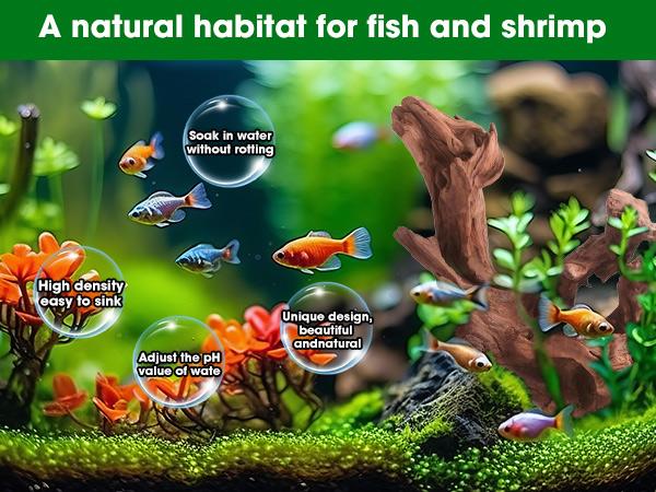 Large Coral Driftwood for Aquarium Decor Fish Tank Decorations Reptile Decor, Assorted Driftwood Branch 13 to 17 Inch Pack of 1