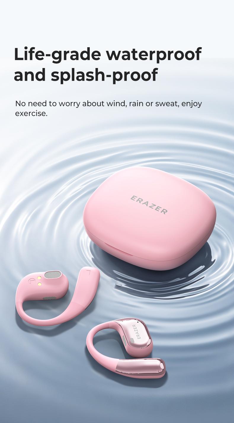 ERAZER X11 True Wireless Open Ear Earbuds Bluetooth 5.4 HIFI Sound Quality Sports Headphones OWS Earbuds Gaming with Low Latency Touch Control IPX5 Waterproof With microphone Earphones