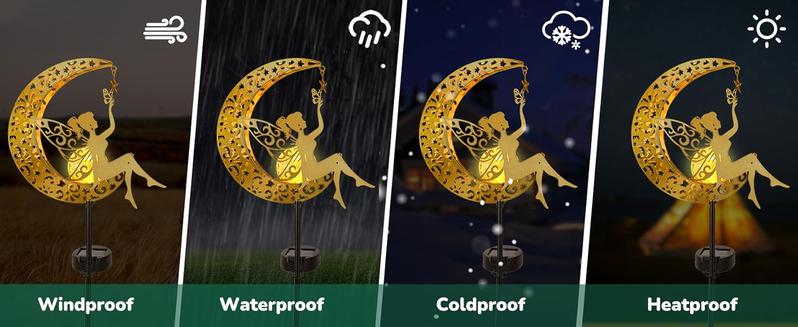 Solar Garden Statues Outdoor Decor Fairy Moon Figurine Light Stake, Housewarming Ornament for Patio, Lawn, Yard, Pathway, Unique Gift Ideas for Gardening Mom Grandma Solar Garden Statues Outdoor Decor Fairy Moon Figurine Light Stake, Housewarming Ornament for Patio, Lawn, Yard, Pathway, Unique Gift Ideas for Gardening Mom Grandma