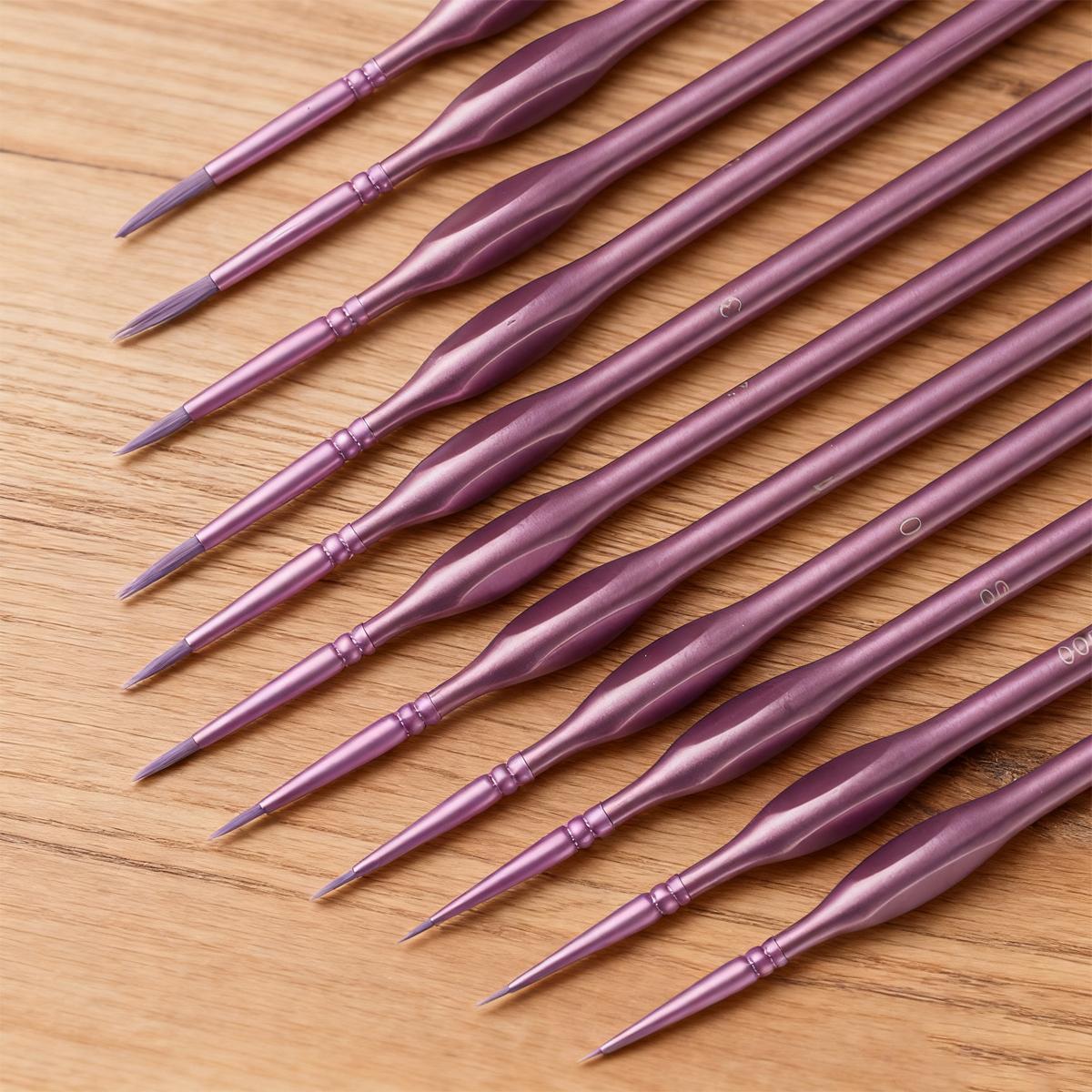 Miniature Paint Brushes,11pcs Small Fine Tip Paintbrushes, Micro Detail Precision Paint Brush Set,Triangular Grip Handles Art Brushes, Artwork, Artwork Supplies