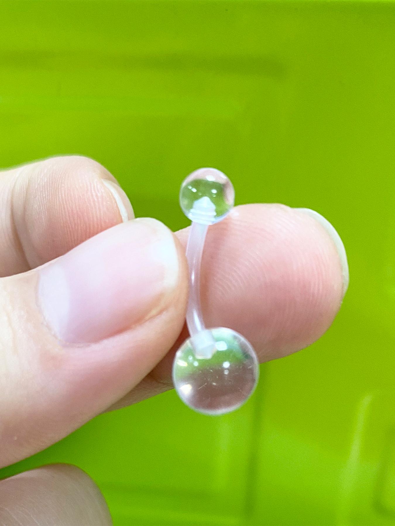14g Clear Belly Button Rings Bioflex Plastic Belly Ring Curved Barbell Navel Piercings Retainers Belly Piercing Jewelry for Work Surgery 10mm 14mm 16mm 18mm
