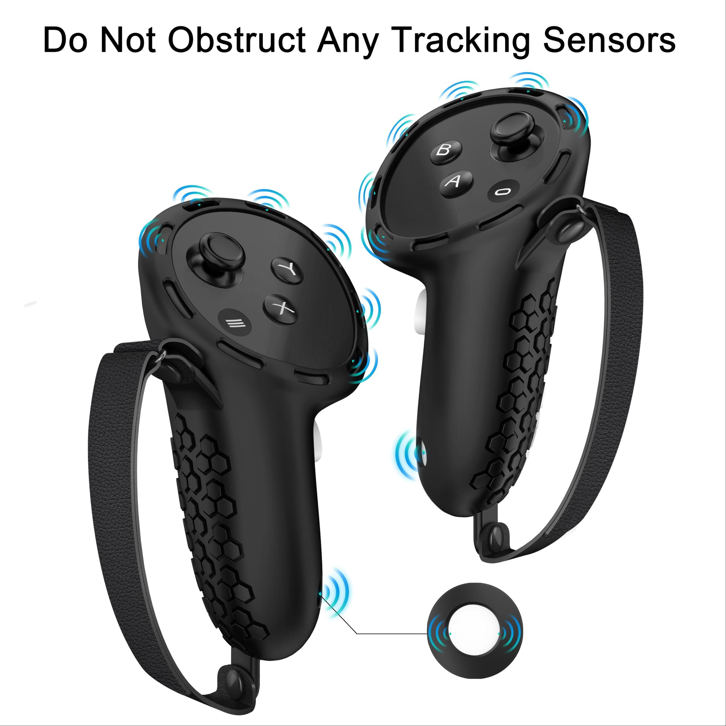 Anti-slip & Anti-drop Controller Handle Cover (Controller not Included), Adjustable Knuckle Strap Handle Protector, Compatible with Meta Quest 3 Accessories