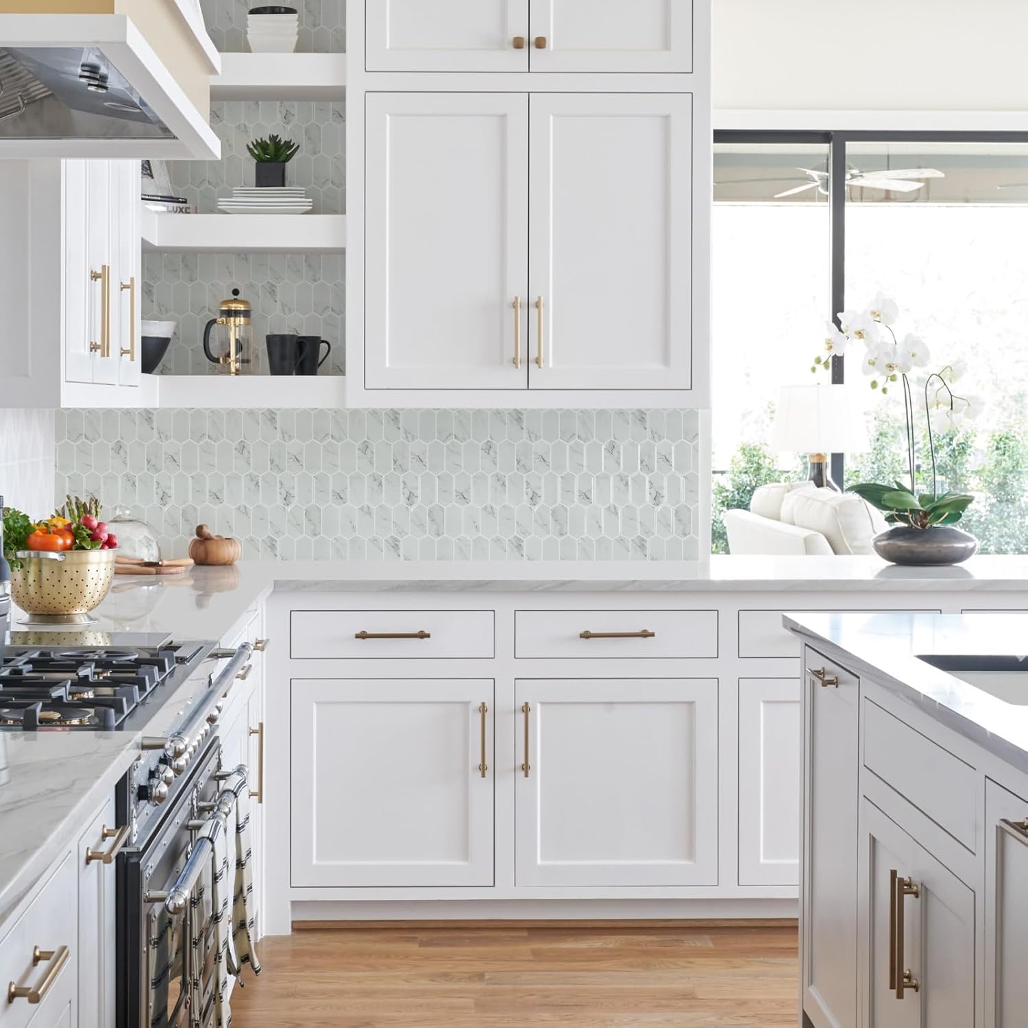 Vamos Tile 10Pcs Thicker Design Peel and Stick Backsplash Tile, Self Adhesive Vinyl Wall Tiles, Stick on Backsplash for Kitchen/Bathroom/RV Interior