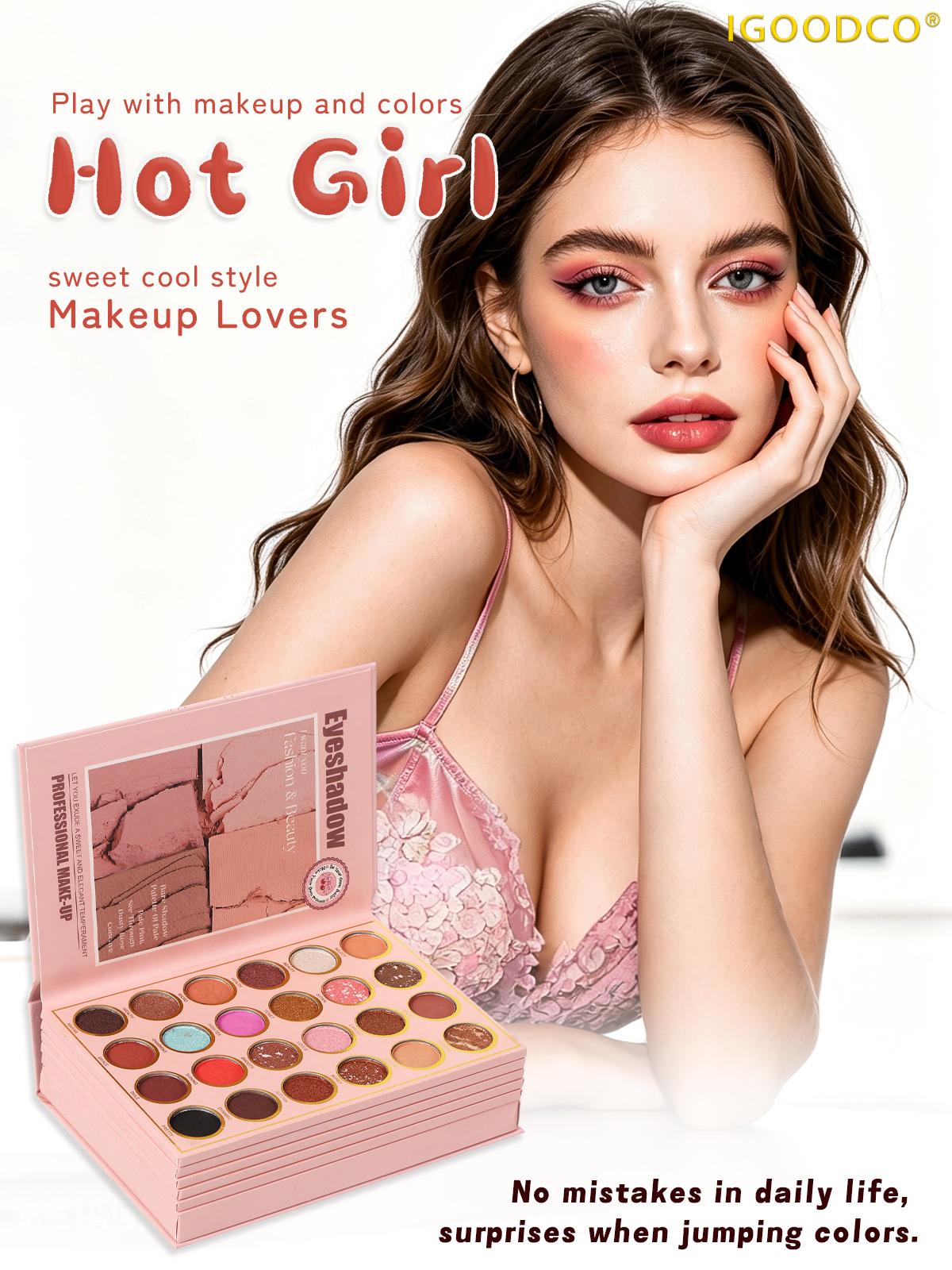 IGOODCO (IG3322) All-in-1 Comprehensive Makeup Kit - Eyeshadow, Blush, Highlighter, Contour, Concealer, Lip Gloss,
