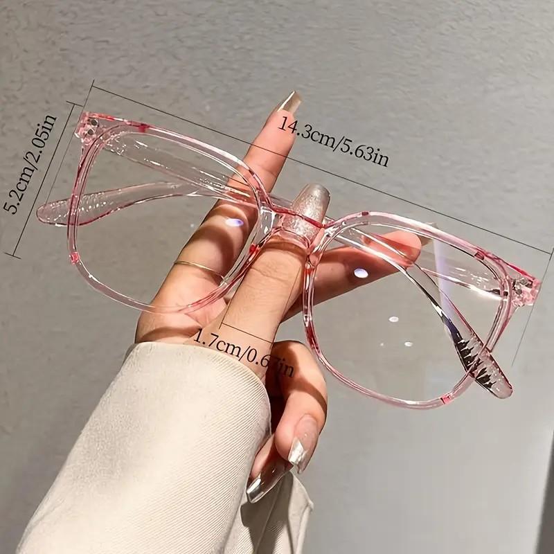 4-Pack Women's Blue Light Blocking Glasses - Anti- Round Face Eyewear Set, 4 Fashion Frame Colors | Internet Celebrity Style Windproof No-Makeup Essential