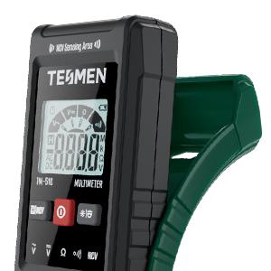 TESMEN TM-510 Digital Multimeter, 4000 Counts, Smart Measurement, Auto-Ranging Voltmeter; Non-Contact Voltage test, Measures AC/DC Voltage, Resistance, Continuity – Green