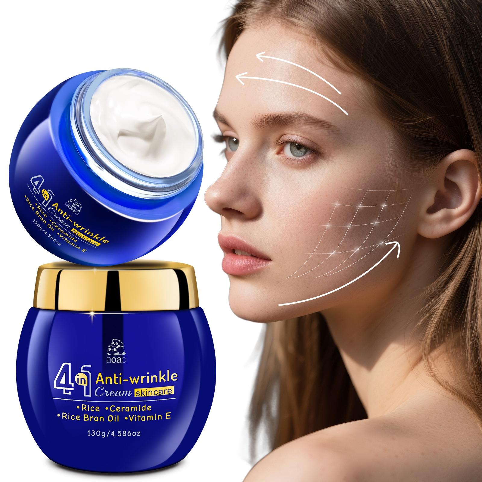 Aoao 4-In-1 Rice Cream, Ceramide and Vitamin E, Nourishing Essence, Moisturizing Day and Night Cream, Large Bottle
