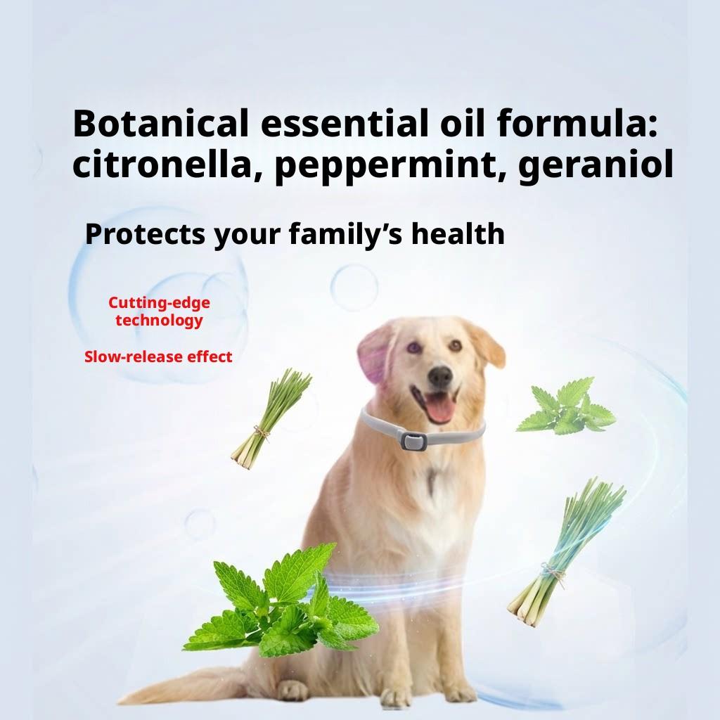 Pet Flea & Tick Collar, Mosquito Repellent for Cats & Dogs, Essential Oil Infused, Natural Pest Control, Comfortable Wear