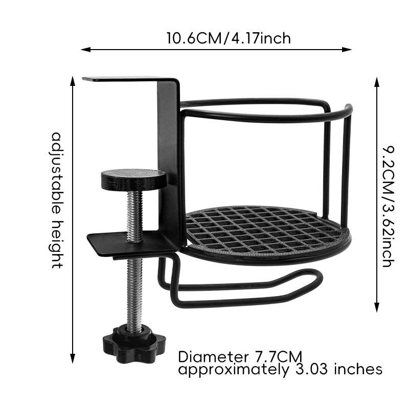 Metal Water Cup Holder Clip, Table Mount Cup Rack, Boat Yacht RV Beverage Bottle Coffee Tea Cup Stand, Durable and Practical Design