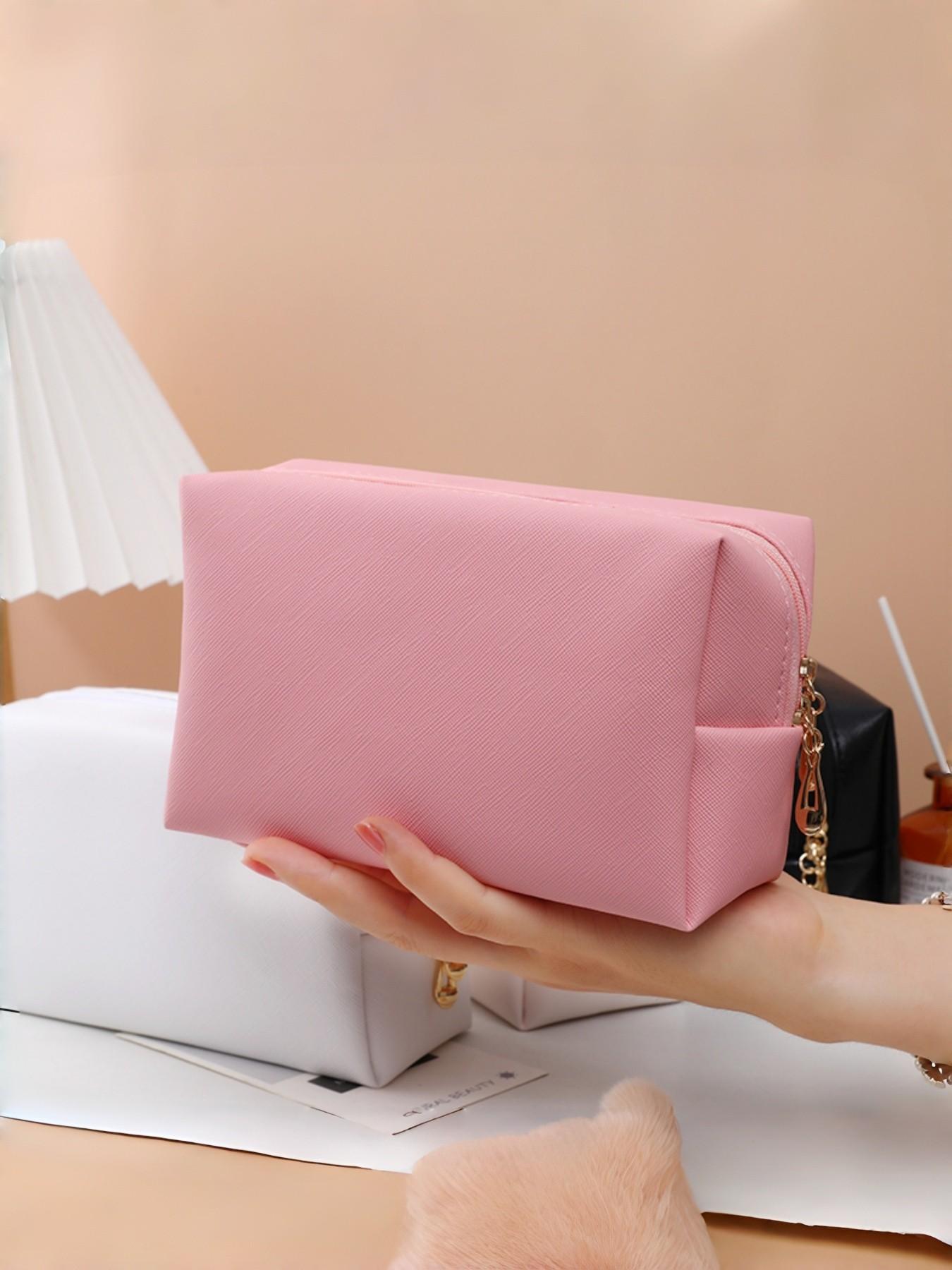 Portable Travel Makeup Bag, Large Capacity Waterproof PU Cosmetic Case, Cosmetics Organizer, Vacation Storage, Durable and Convenient Design
