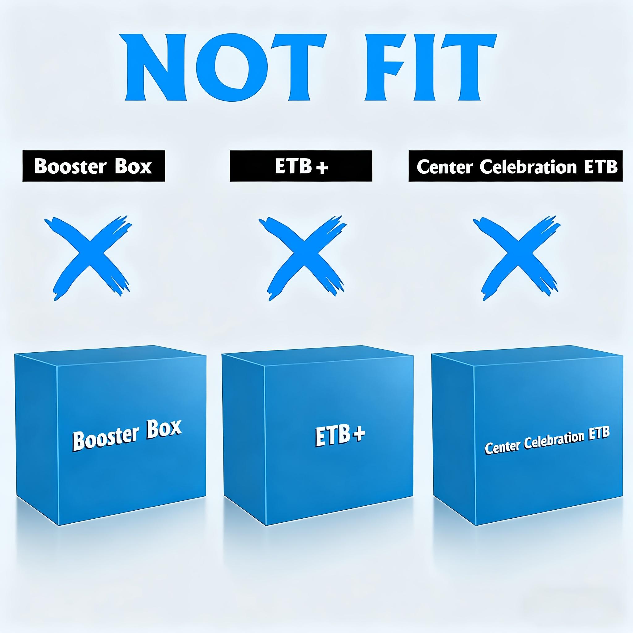 2-Piece Acrylic Stackable Display Case, Fits Booster Box & Elite Trainer Box (etb), Transparent Magnetic Closure Storage Box
