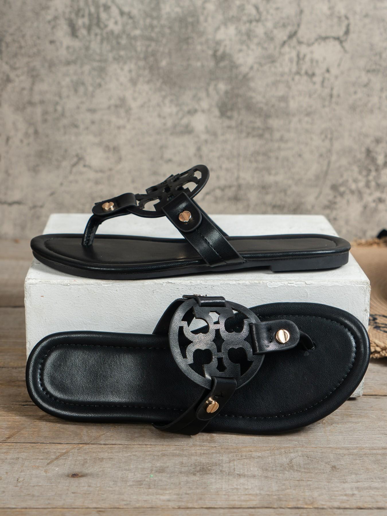 Summer Women's Fashion Thin Sole Slippers, PU Upper Material, Rubber Sole, Solid Pattern, Less Than Ankle Height, Casual Wear