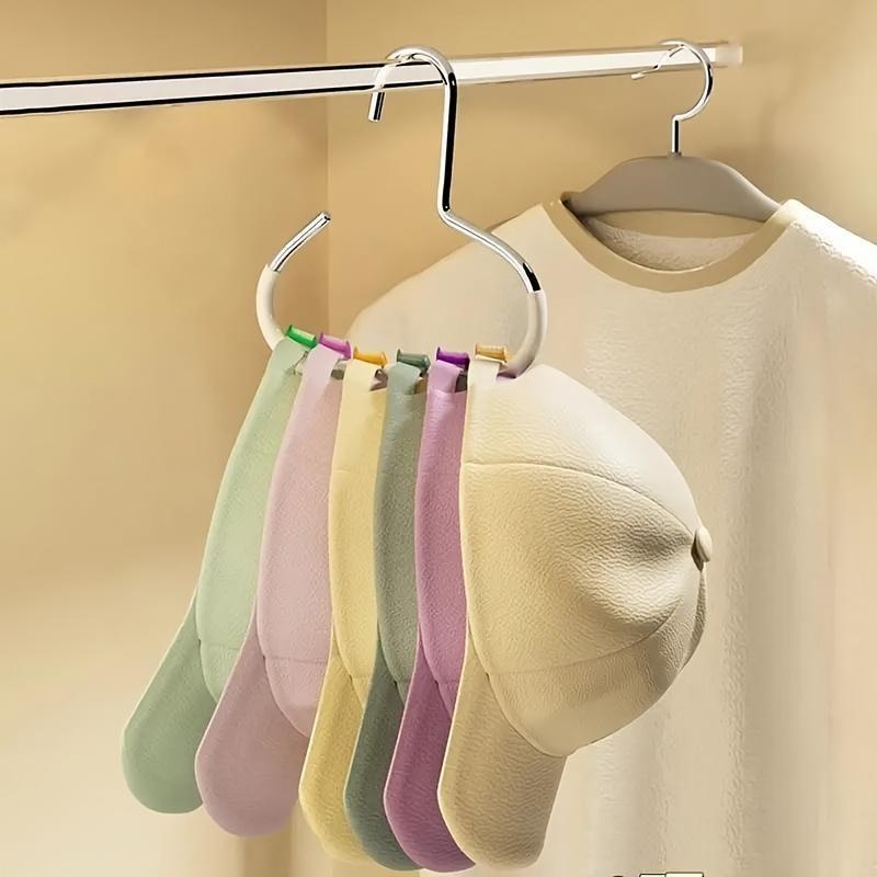 Solid Color Hat Hanger, 3 Counts/set Multifunctional Metal Hat Storage Rack, Space Saving Hat Organizer for Home Closet Bedroom, Hanging, Hat Hanger Holder, Hat Hooks Storage