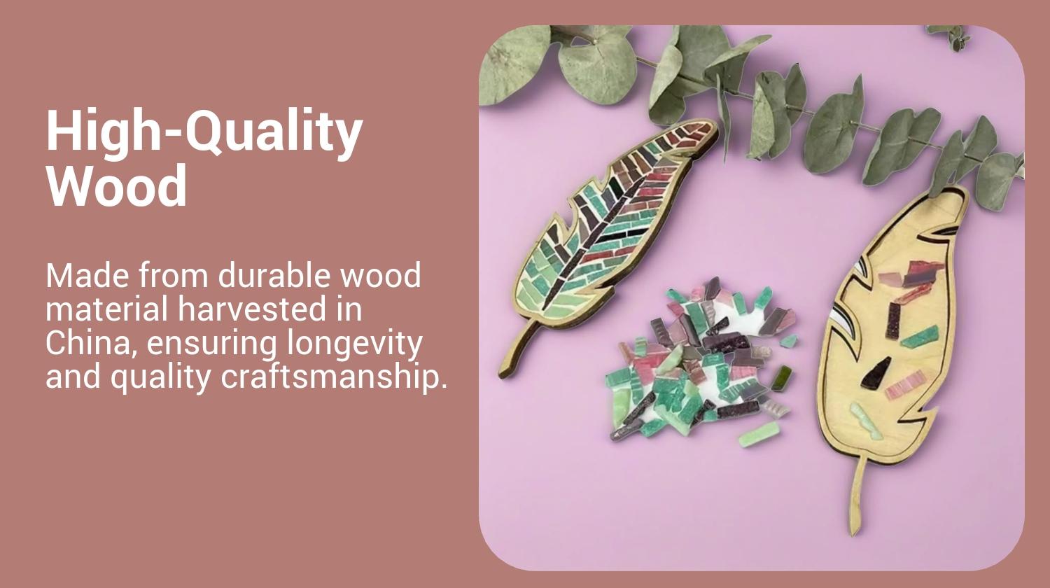 Christmas DIY Mosaic Craft Kit, 1 Set Colorful Leaf Shaped Ornament, Creative DIY Feather Shaped Craft Kit, Party Gift for Friends & Family, Room Decor Gift for Mom, Women, Girlfriend