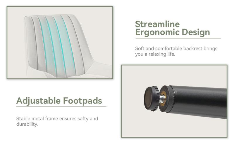 【TOP.1 dining chair】Modern Dining Chairs, Comfy Dining Room Chairs with Thick Cushions, Upholstered Fabric Kitchen Side Chairs with Metal Legs, Black