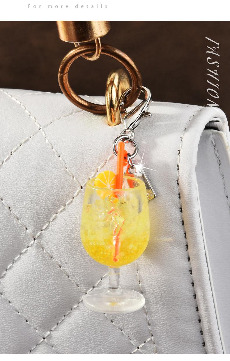 Resin Ice Cream Pendant, Jelly Wine Glass Charm Accessories, Hot Selling Cross-Border Goblet Pendant