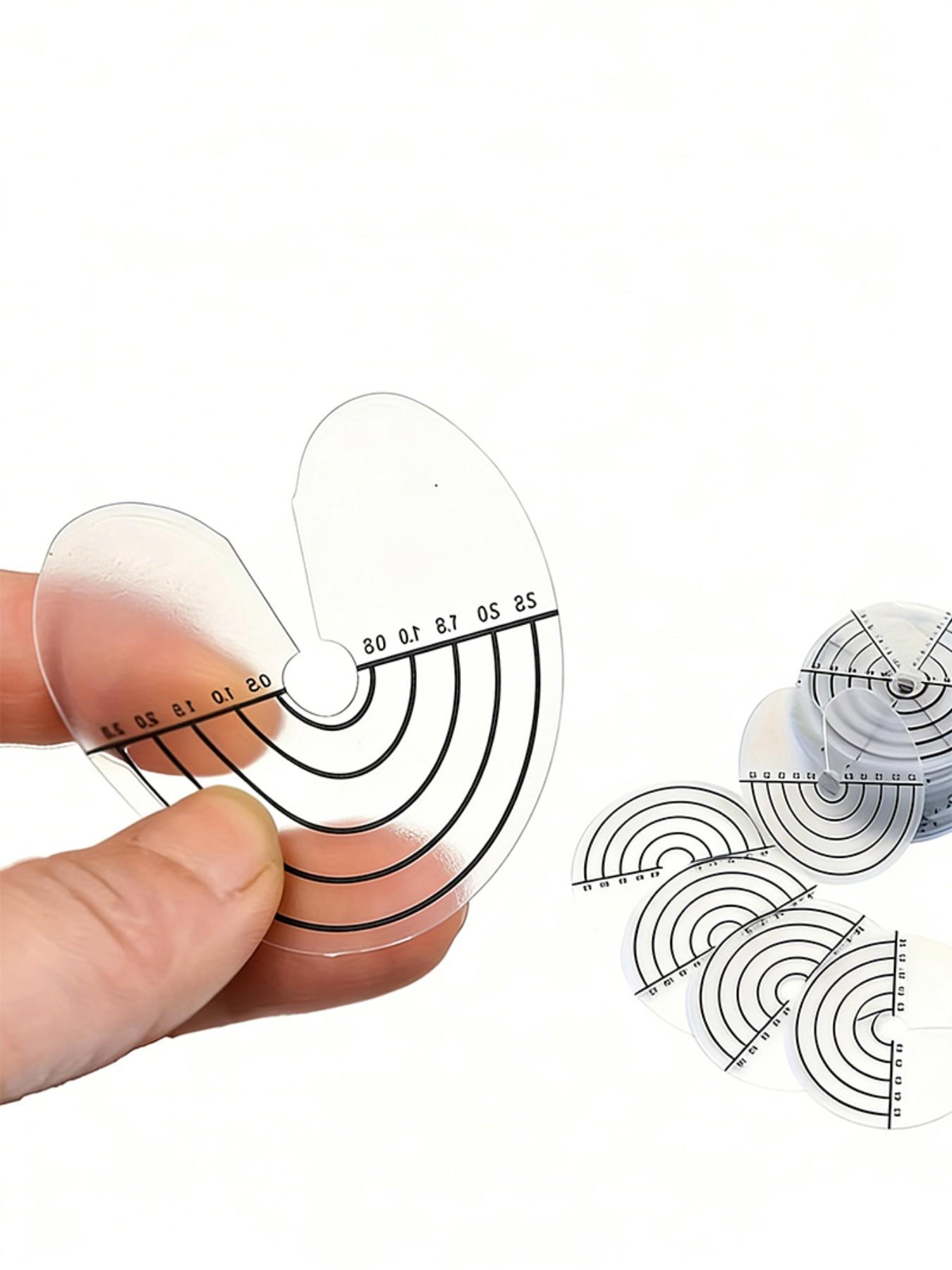 Circular Scale Hair Extension Locator Ruler, Transparent Visual Design, Ideal for Salons and Home Use, Essential Tool for Wig Making