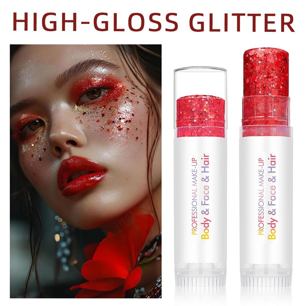 Single Pack Diaoni Magic Party Glitter Stick, Christmas, Easy Application, Long-Lasting Shine, Multi-Use for Face, Neck, Body, Cosplay, Parties, Music Festivals