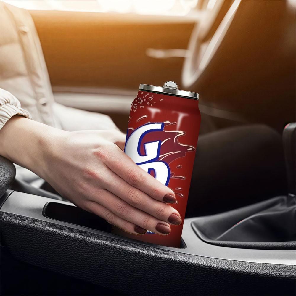 1pc 17oz Stainless Steel Insulated Coffee Cup, Dual-Layer Vacuum Insulation, Leak-Proof Lid & Straw, Ideal for Outdoor Activities