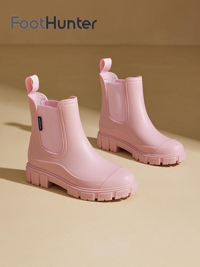 Women's Fashionable Solid Color Boots, Casual Ankle Boots, Casual Waterproof Non-slip Boots for Daily Wear, Female All-match Trendy Shoes for Daily Wear