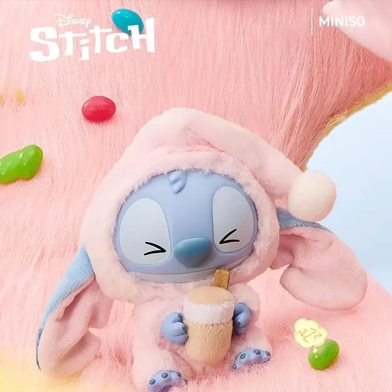Disney Lilo & Stitch Eat Something Before Sleep Series Blind Box - PVC Plush Pendant Mystery Box Cute Stitch Doll Surprise Toy Gift Toy For Stitch Moive Fans kid Birthday For Women Bag Charms