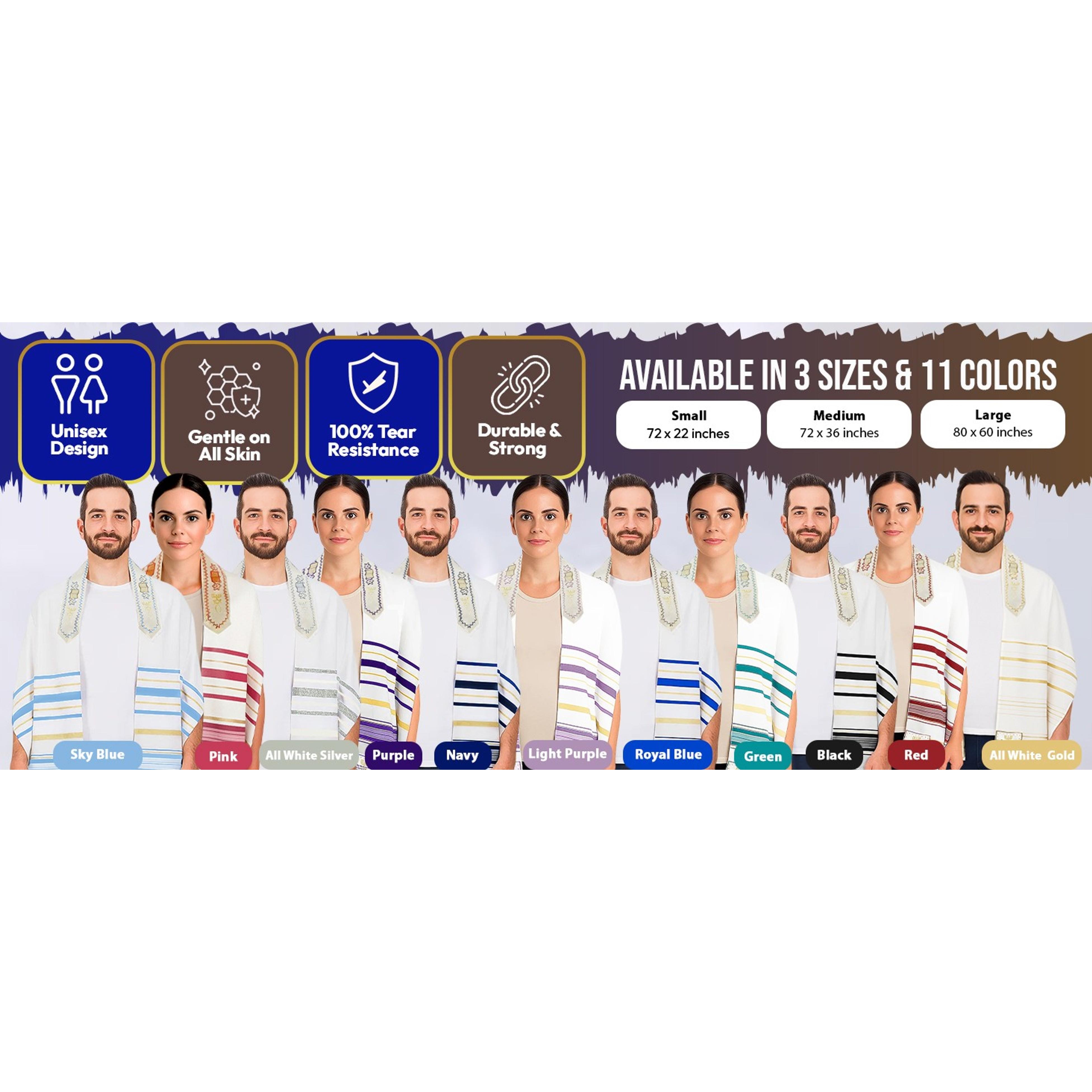 Messianic Christian Prayer Shawl Tallit - The Messiah Tallit, 72 x 22 Inches