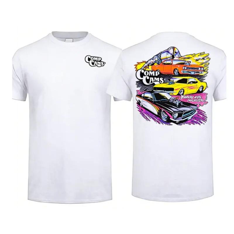 COMP Cams 90's Pro Street T-Shirt, Gift for Truck Lover, Unisex Casual Shortsleeve Crewneck 100% , Top Menswear-DK.X