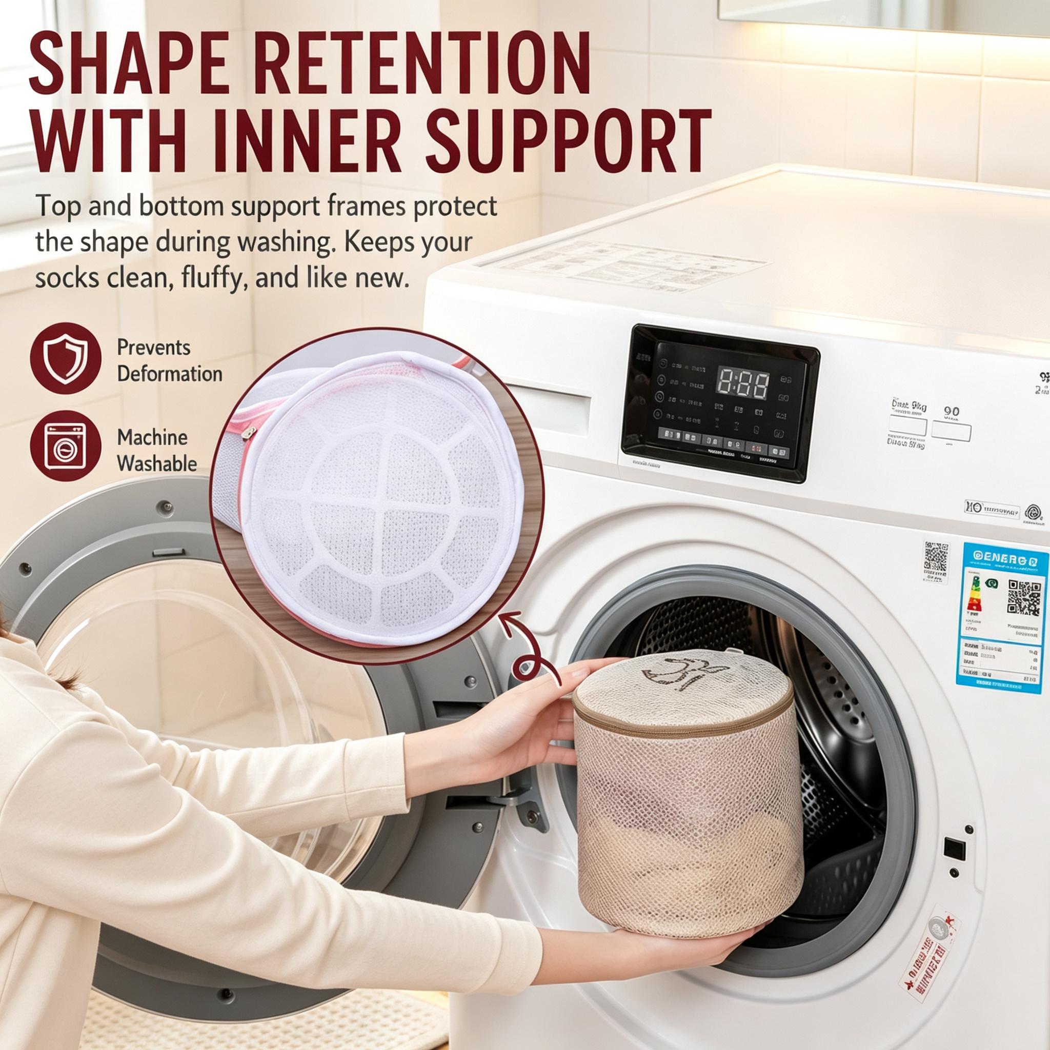 7PCS Family Mesh Laundry Bag Set, Anti-Tangle Clothing Wash Bags, Delicate Laundry Protector Bags to Prevent Snags and Damage, Perfect for Bras, Socks, Shirts and Everyday Clothes, Gentle Care Laundry Bags
