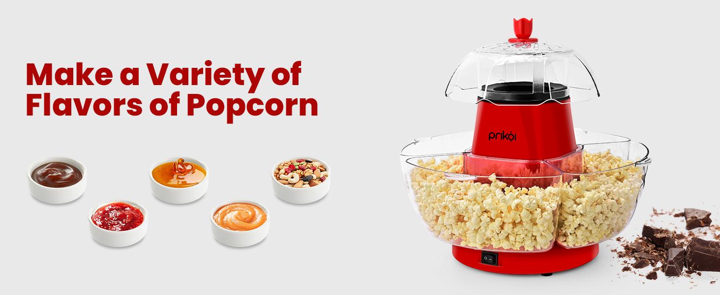 SUSTEAS Oil-free popcorn machine with hot air system for crispy pops, includes 4 bowls & cups (4-serving capacity). SUSTEAS Oil-free popcorn machine with hot air system for crispy pops, includes 4 bowls & cups (4-serving capacity).