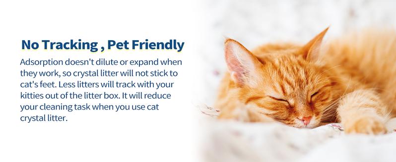 Made4Pets Cat Litter Crystals, Non Clumping Cat Litter Odor Control Kitty Litter Non Clumping No scooping Low Dust, Low Tracking, Lightweight, Dehydrates Waste,– 8.6 lbs (2 x 4.3 lb Packs)