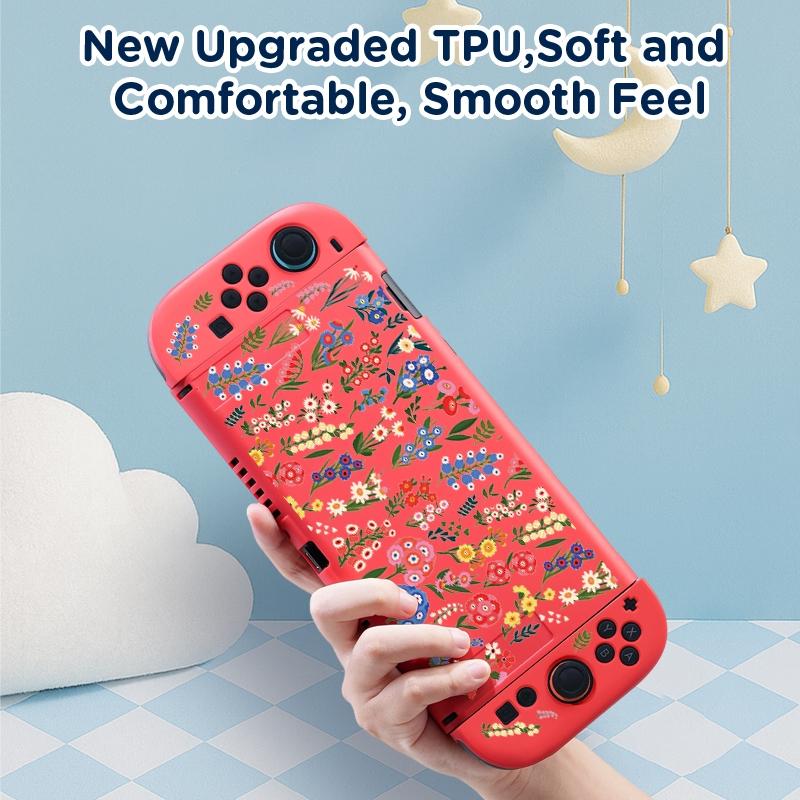 Suitable for Nintendo Switch 2 game console accessories, Game peripherals, TPU soft case, comes with 2 thumb joystick caps, drop-proof and scratch-resistant, removable protective cover, 2025 new style, light and soft shell, multiple colors available, gift