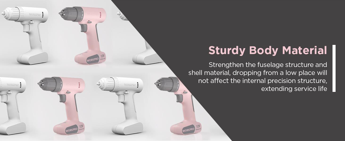 #SpringGlowUp WORKPRO Cordless Drill Driver Set, 12V Electric Power Drill Tool Kit with 6 Counts Bits, 3/8-Inch Keyless Chuck, Variable Speed, 18 Touque Setting, Type-C Charge Cable, Led Light, Pink Ribbon #SpringGlowUp WORKPRO Cordless Drill Driver Set, 12V Electric Power Drill Tool Kit with 6 Counts Bits, 3/8-Inch Keyless Chuck, Variable Speed, 18 Touque Setting, Type-C Charge Cable, Led Light, Pink Ribbon