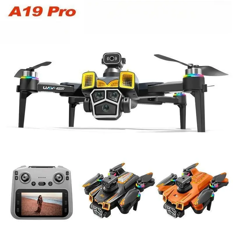 A19 Pro  RC Quadcopter with Screen Remote Controller, Adjustable Lens, For Outdoor Recreational Flying