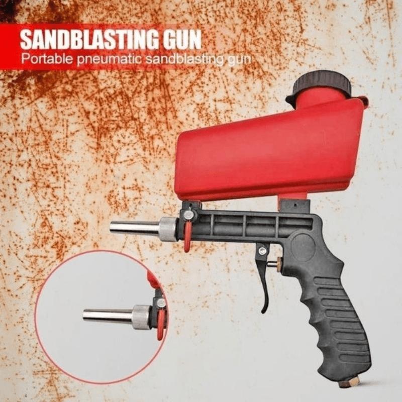Handheld sandblasting gun Pneumatic small sandblasting machine Plastic glass metal oil and rust removal impurity equipment Sandblasting Tools - portable, pneumatic, gravity supply, adjustable - very suitable for rust removal!