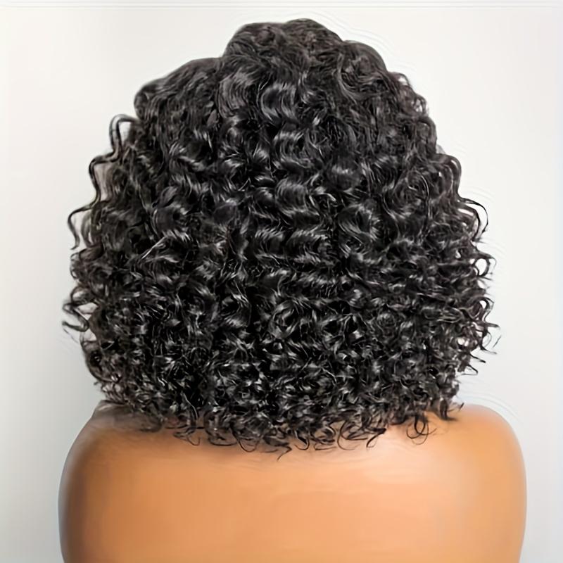 5X5 Wear and Go Glueless Wigs Human Hair Pre Plucked Pre Cut Water Wave Human Hair Wig 180% Density Glueless Lace Front For Women Natural Black