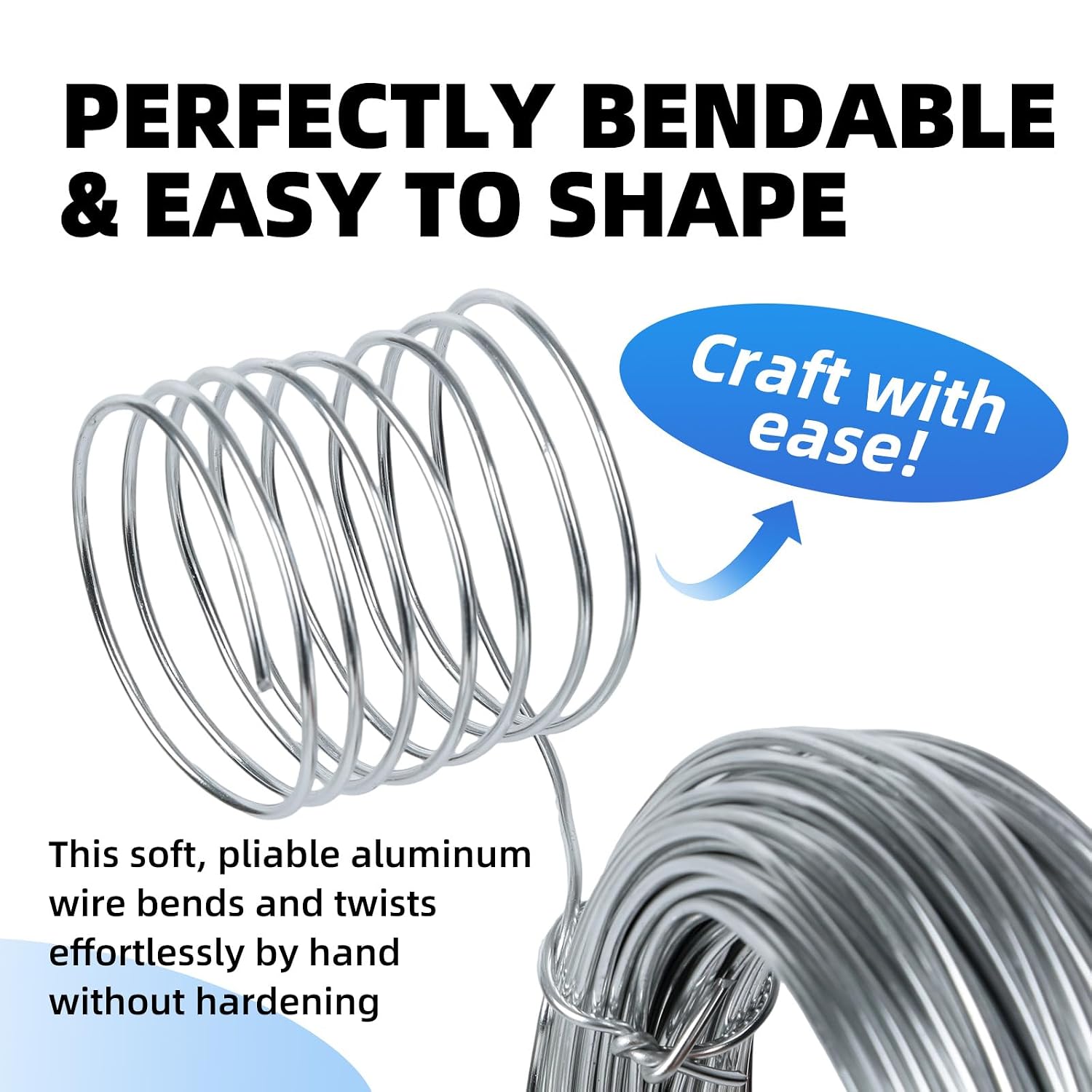 Bendable  Craft Wire - 1mm 18 Gauge (50m / 165ft) Spool, Floral Wire for Artificial ,  Making Wire for Beading & Wire Wrapping -