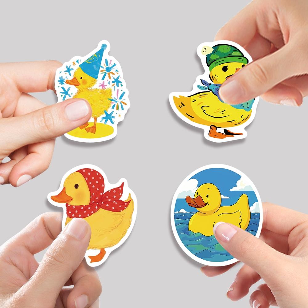 50PCS Little yellow duck Aesthetic Vinyl Stickers Pack for Laptop Water Bottle Phone Case Skateboard Journal Scrapbook DIY Decoration