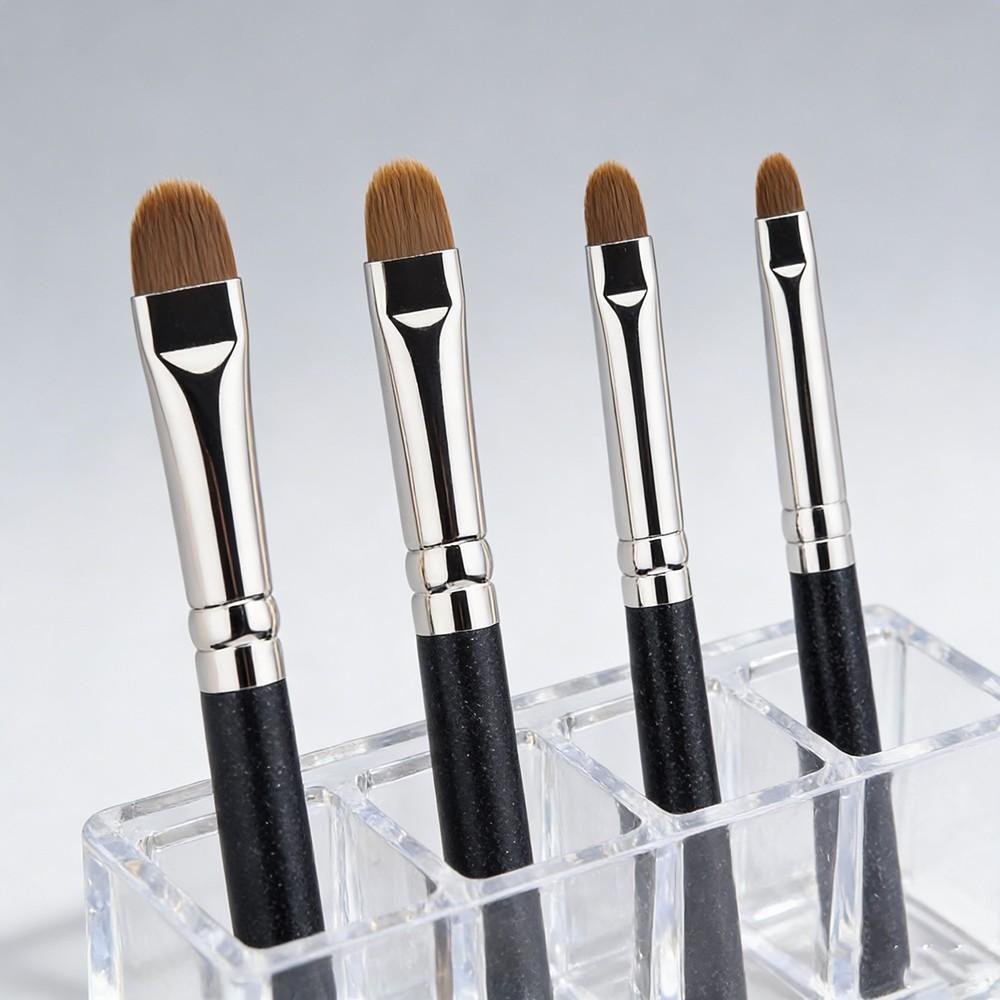 4 Pcs Concealer Makeup Brush Set, Small Concealer Lip Brush, Gel Eyeliner Brush, Detail Concealer Makeup Tool, Essential Beauty Accessories