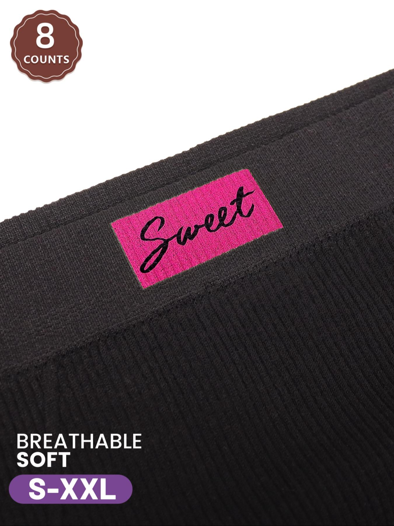 Women's Breathable Skin-Friendly Underwear Set, Soft Comfort Fitted Design, Multi-Color Waistband, Seamless Fashion Colorblock, Innerwear