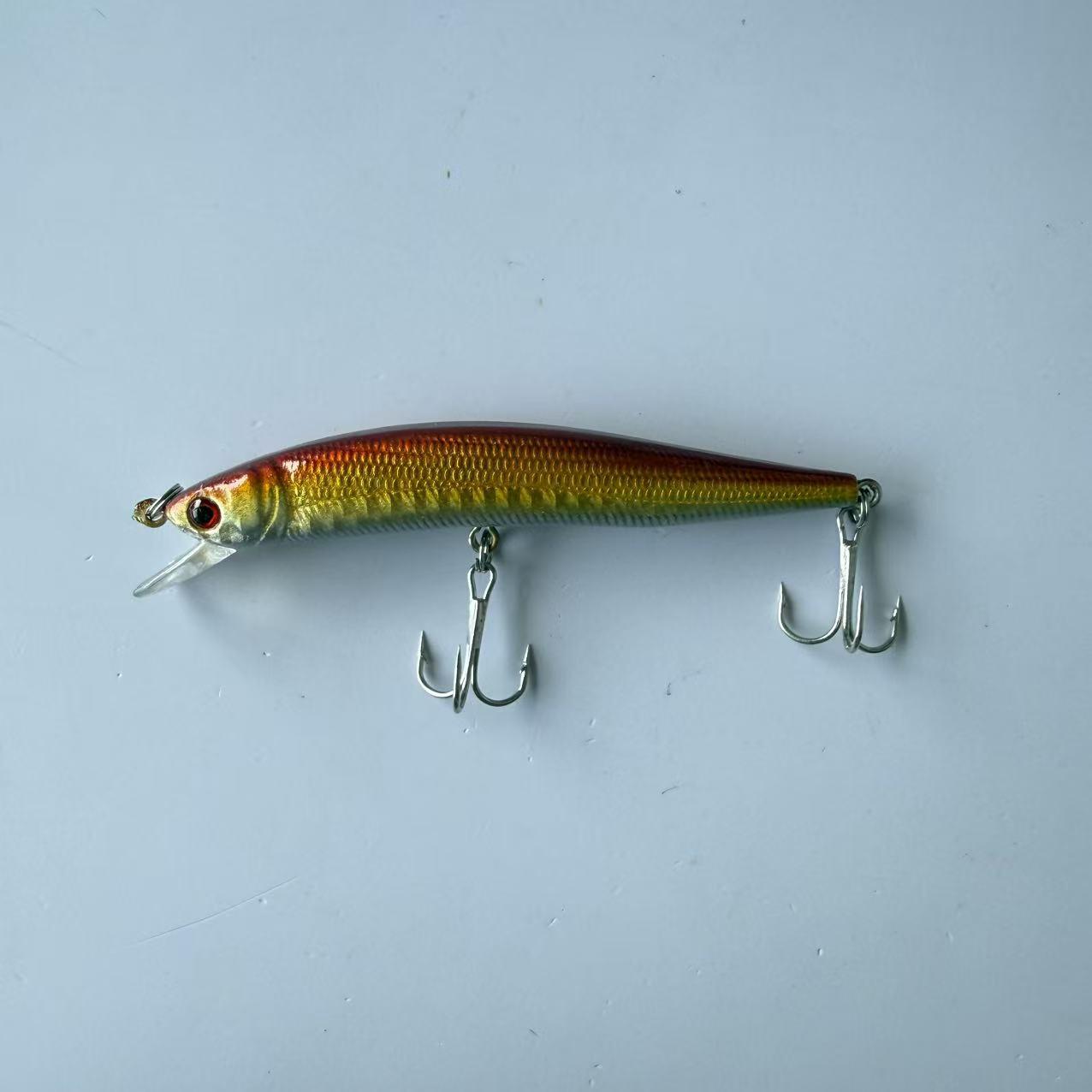 Large brand replica, popular, 1pcs, Luya bait curved belly Mino far throw water surface strap sound bead hot stamping mouth bass bait, suitable for freshwater and seawater fishing accessories fishing gear supplies