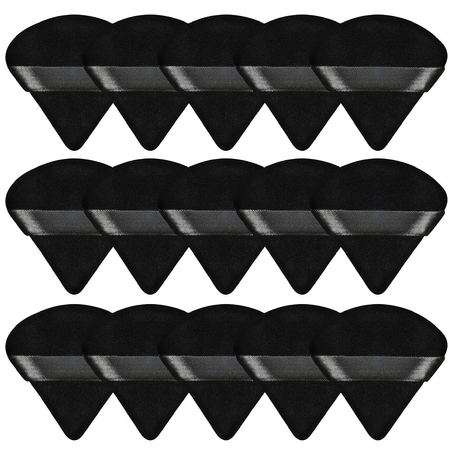 15/25 Piece Triangle Round Makeup Sponges Set, Soft Velvet Sponge, Reusable, Ideal for Loose Powder, Foundation, Blush, Contour, Recommended by Makeup Artists Kits